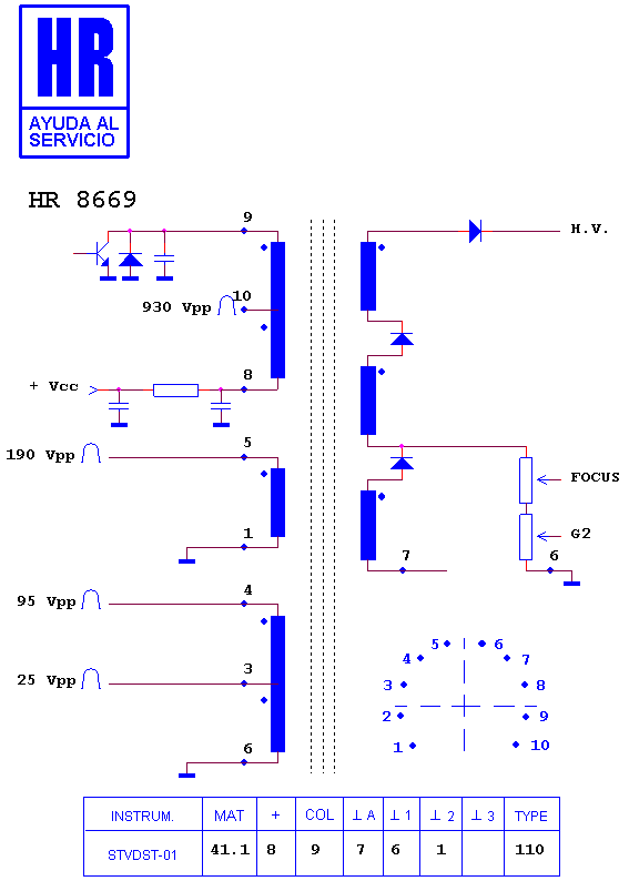 Schematic diagram for HR 8669