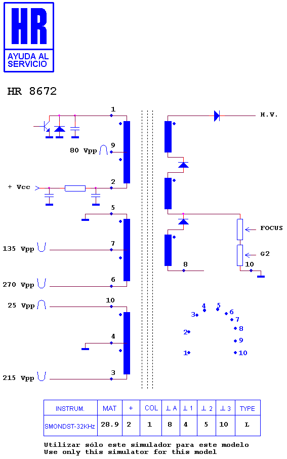 Schematic diagram for HR 8672