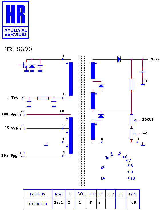 Schematic diagram for HR 8690
