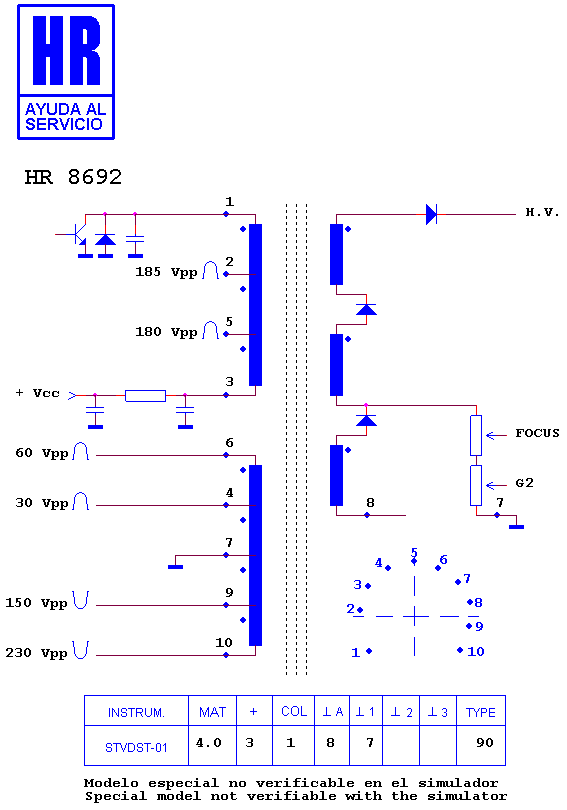 Schematic diagram for HR 8692