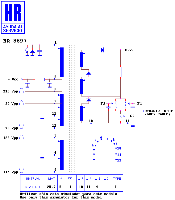 Schematic diagram for HR 8697