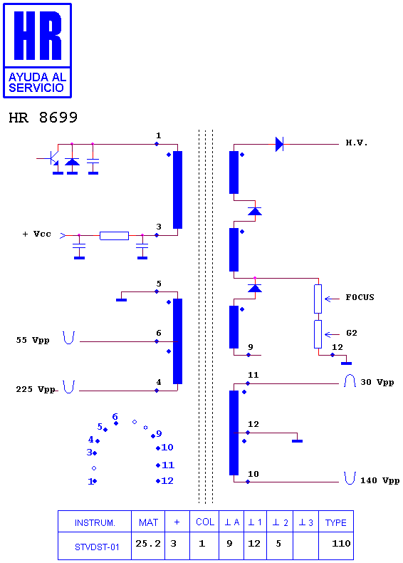 Schematic diagram for HR 8699