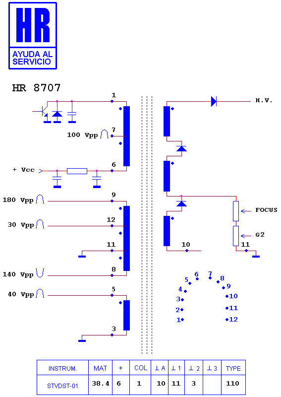 Schematic diagram for HR 8707