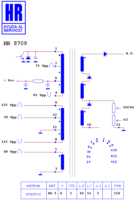 Schematic diagram for HR 8709
