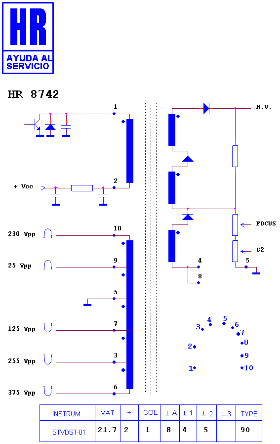 Schematic diagram for HR 8742