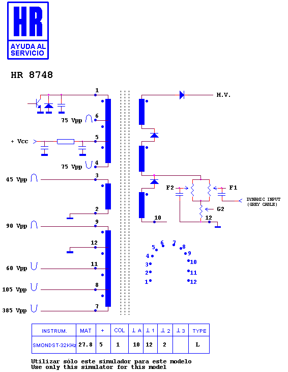 Schematic diagram for HR 8748