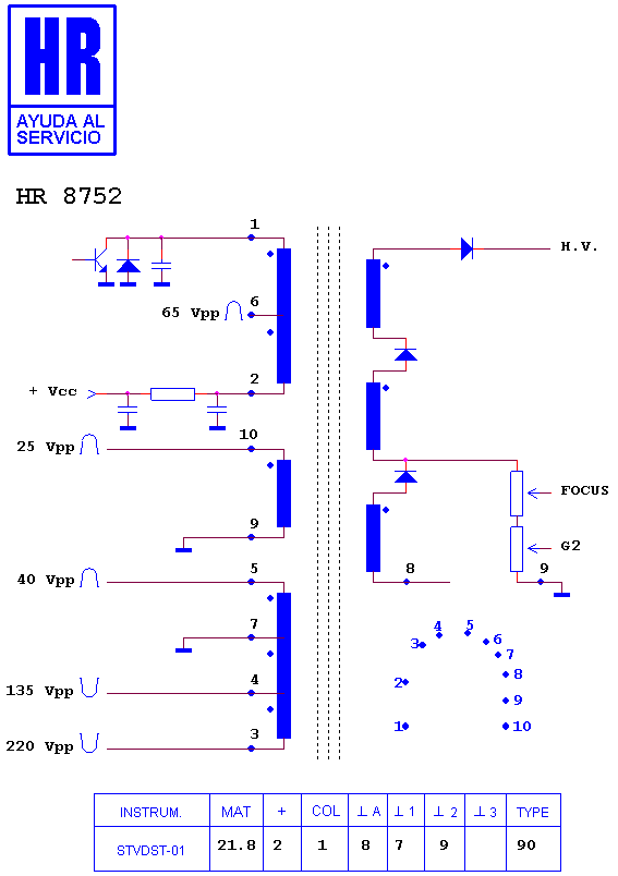 Schematic diagram for HR 8752