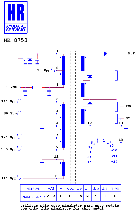 Schematic diagram for HR 8753