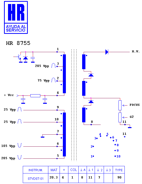 Schematic diagram for HR 8755