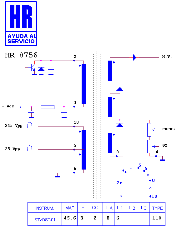 Schematic diagram for HR 8756