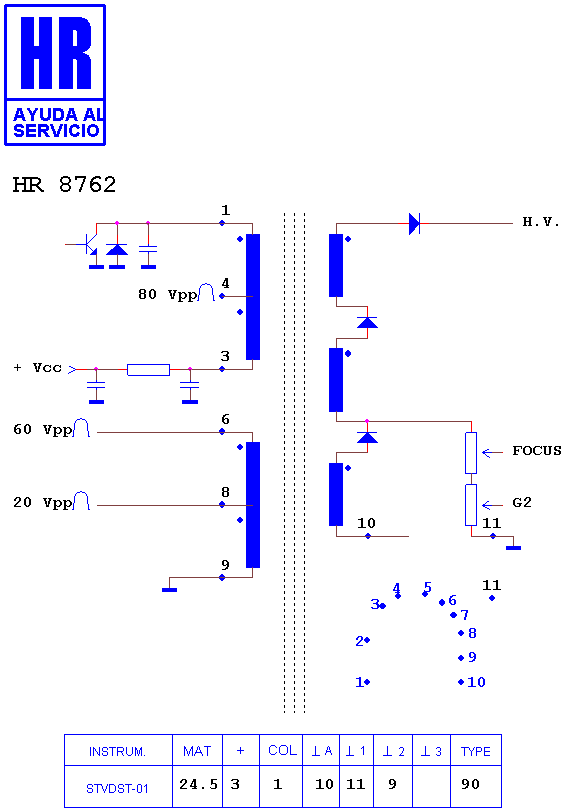 Schematic diagram for HR 8762