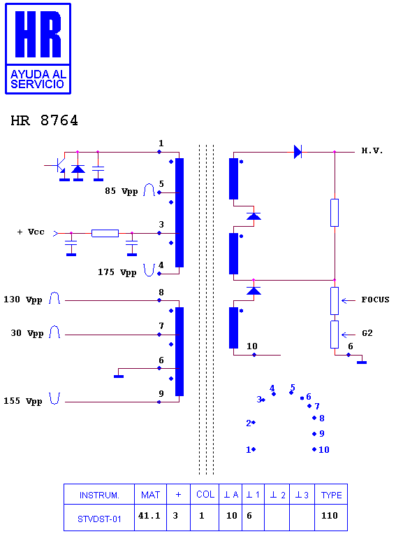 Schematic diagram for HR 8764