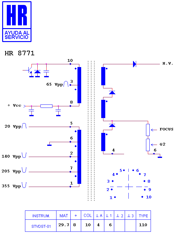 Schematic diagram for HR 8771