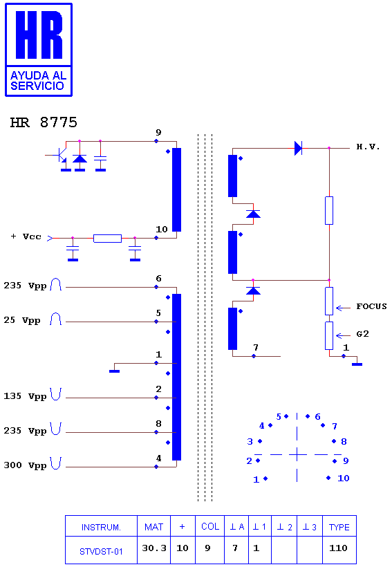 Schematic diagram for HR 8775