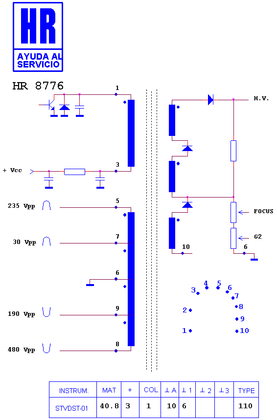 Schematic diagram for HR 8776