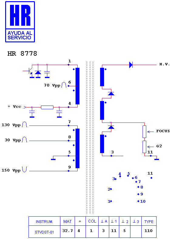 Schematic diagram for HR 8778