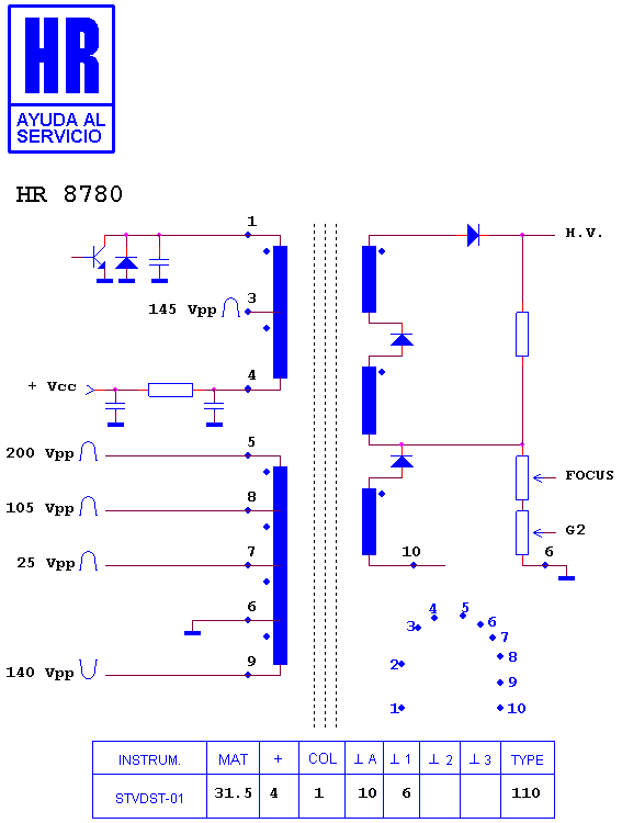 Schematic diagram for HR 8780