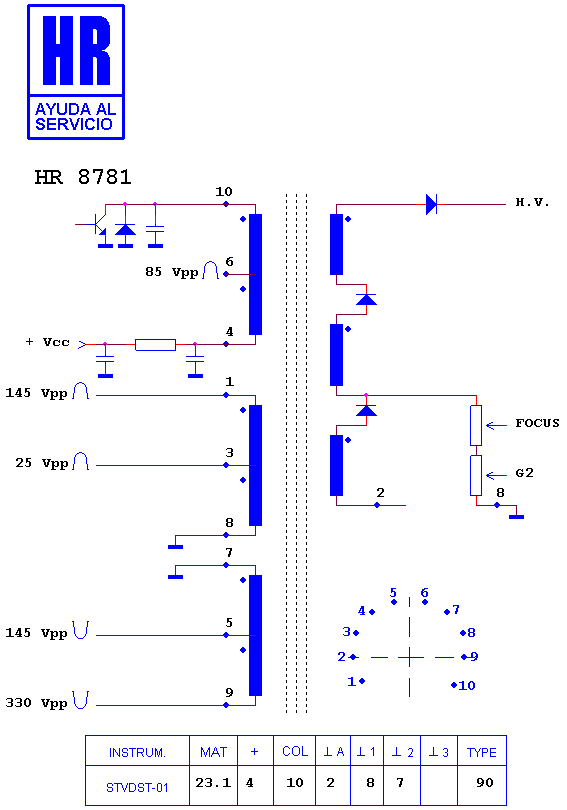 Schematic diagram for HR 8781