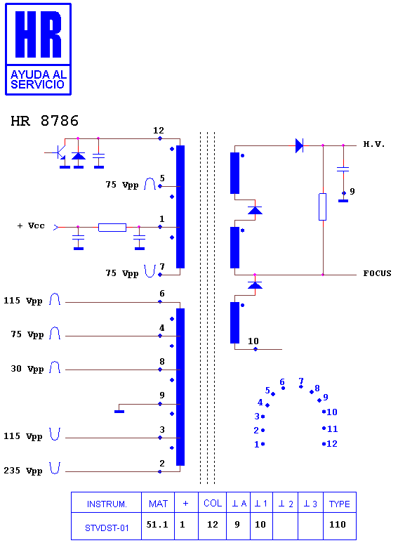Schematic diagram for HR 8786