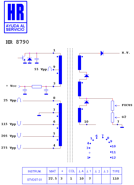 Schematic diagram for HR 8790