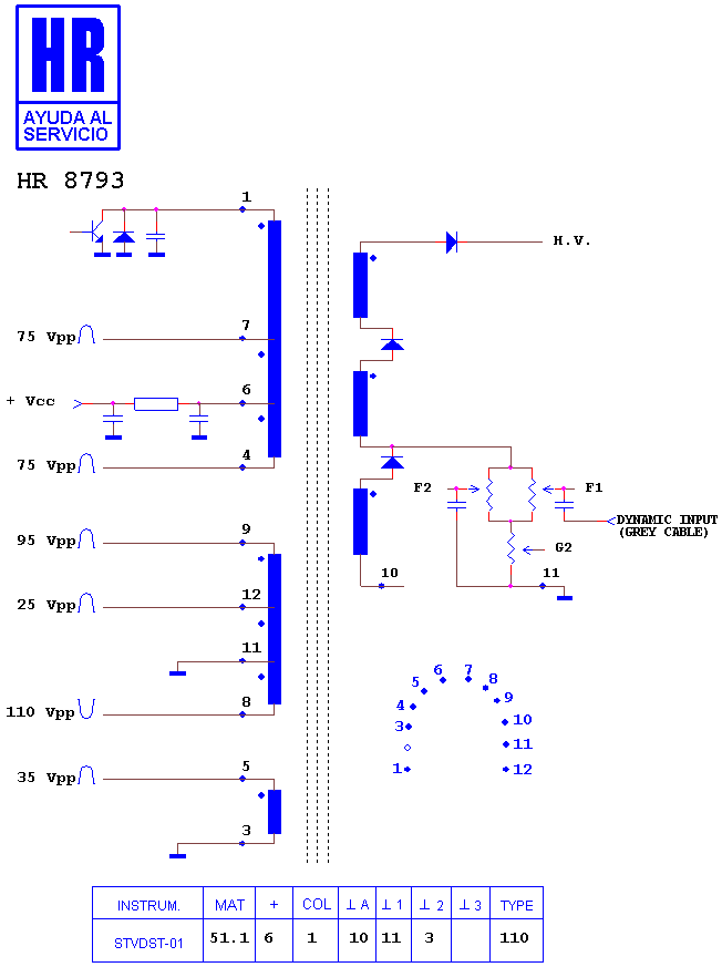 Schematic diagram for HR 8793