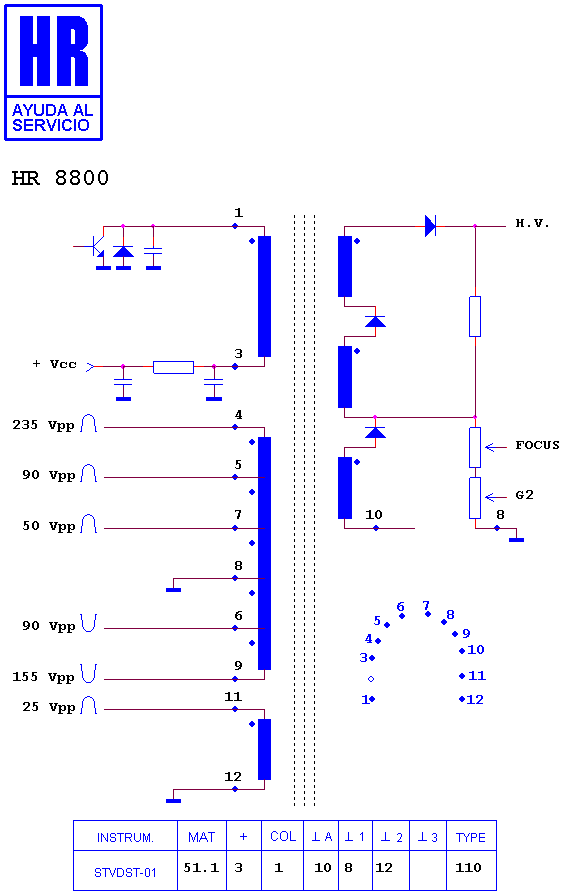 Schematic diagram for HR 8800