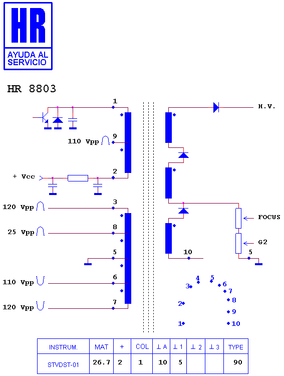 Schematic diagram for HR 8803