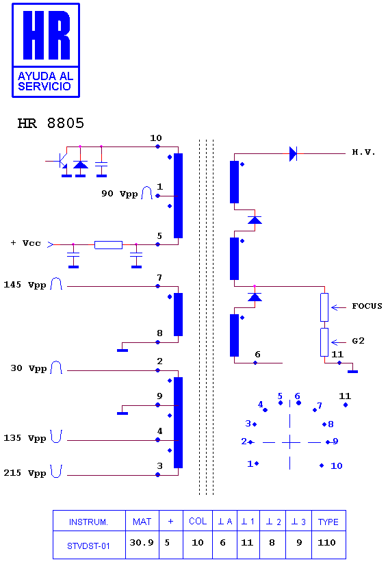 Schematic diagram for HR 8805