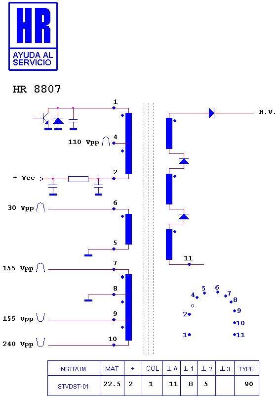 Schematic diagram for HR 8807