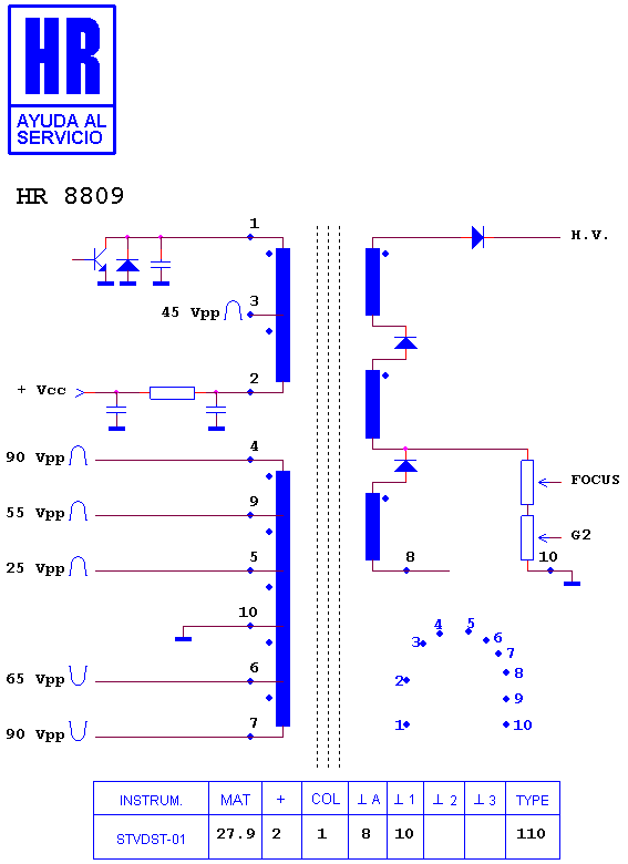 Schematic diagram for HR 8809