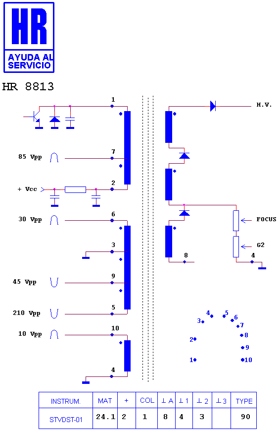 Schematic diagram for HR 8813
