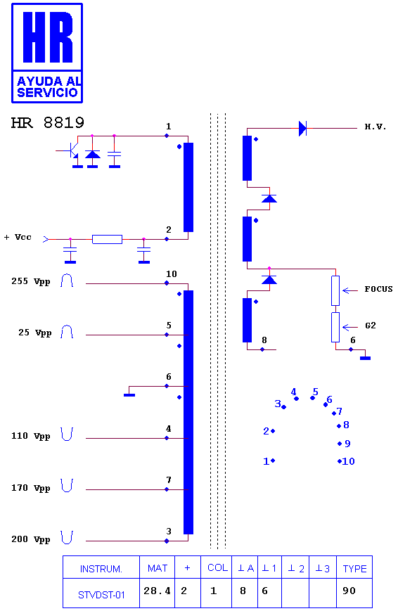 Schematic diagram for HR 8819