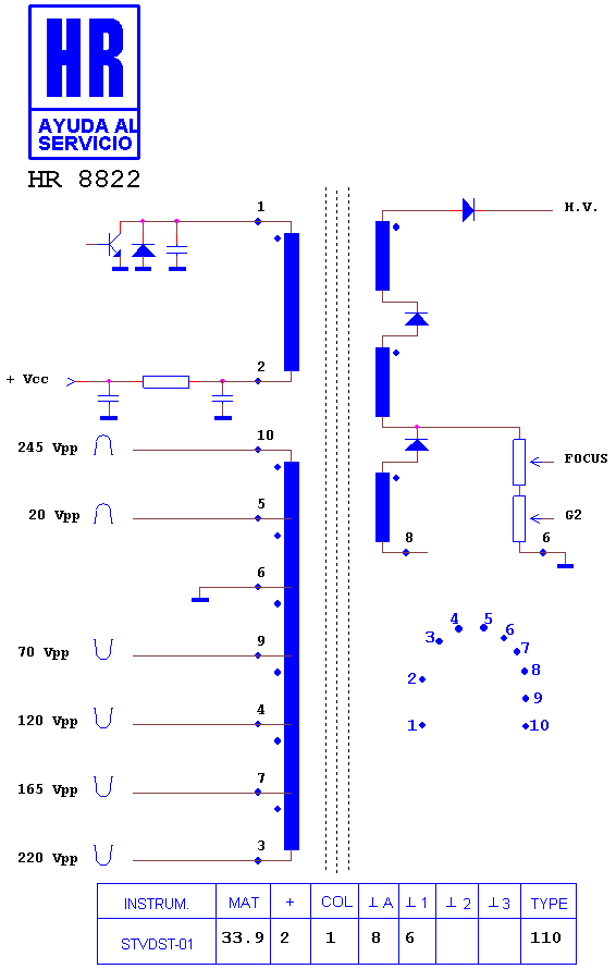 Schematic diagram for HR 8822