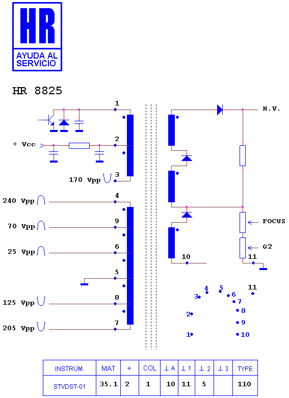 Schematic diagram for HR 8825