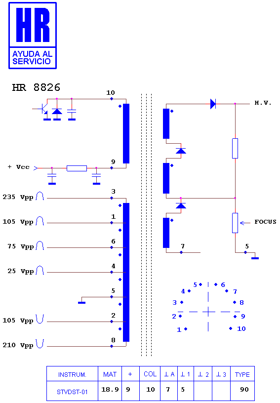Schematic diagram for HR 8826
