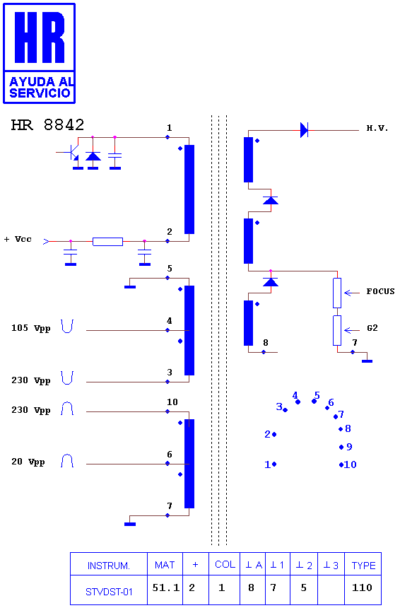 Schematic diagram for HR 8842