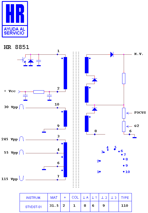 Schematic diagram for HR 8851