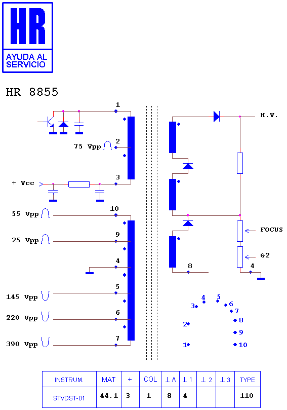 Schematic diagram for HR 8855