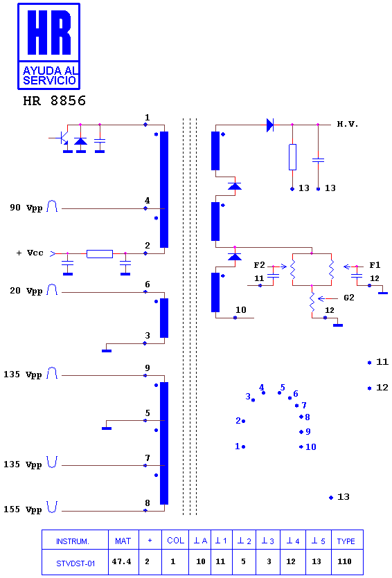 Schematic diagram for HR 8856