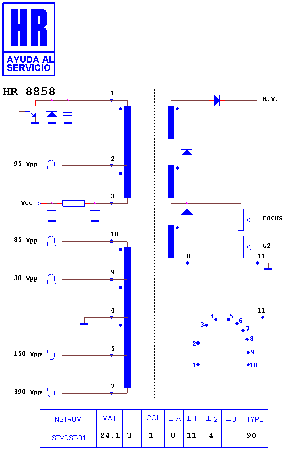 Schematic diagram for HR 8858