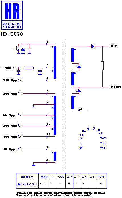 Schematic diagram for HR 8870