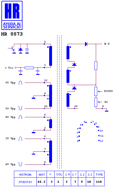 Schematic diagram for HR 8873