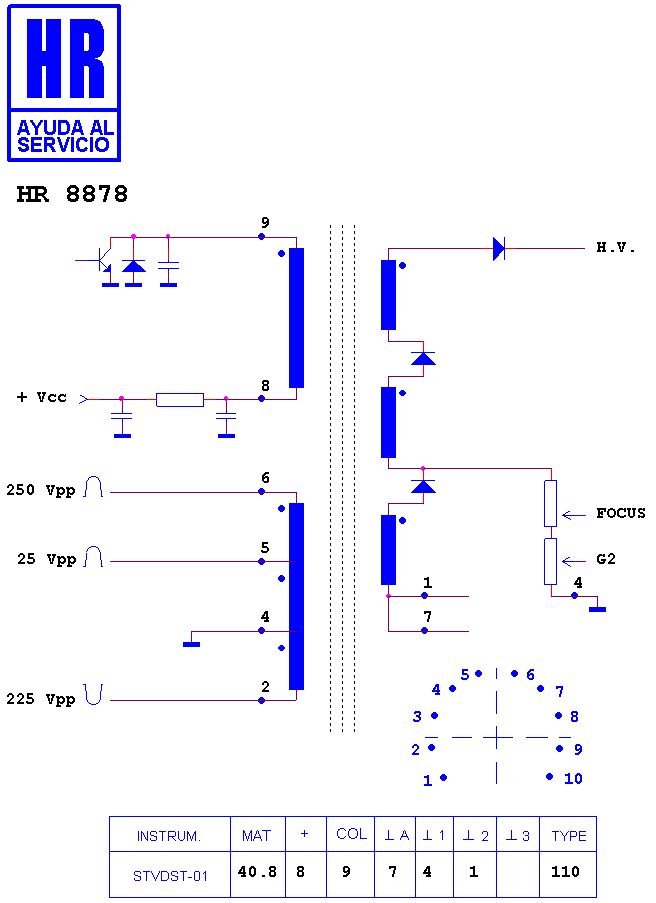 Schematic diagram for HR 8878