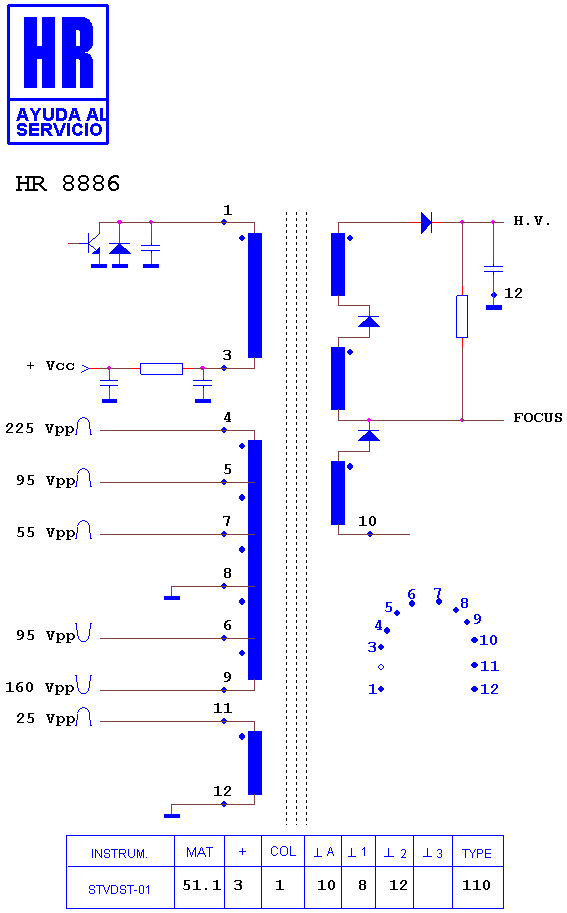 Schematic diagram for HR 8886