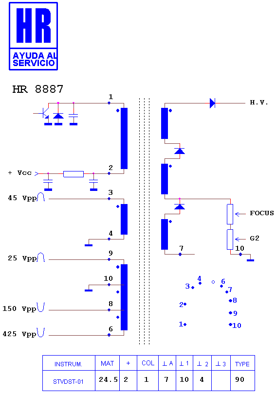 Schematic diagram for HR 8887