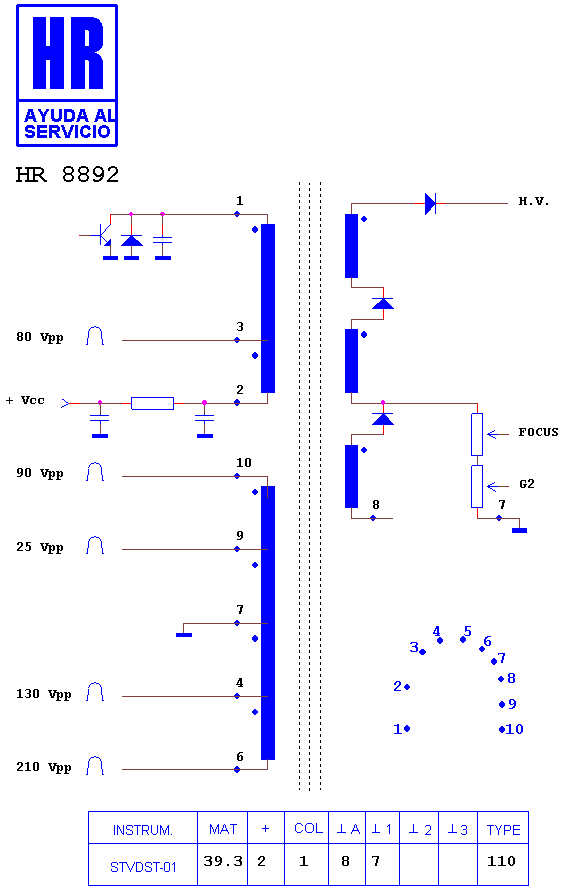 Schematic diagram for HR 8892