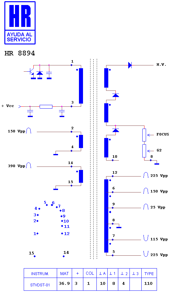 Schematic diagram for HR 8894