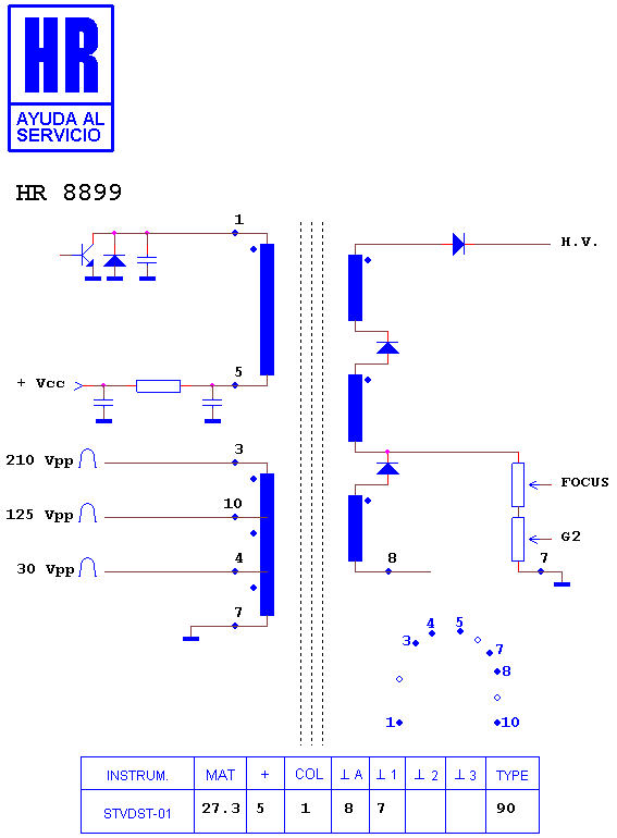 Schematic diagram for HR 8899