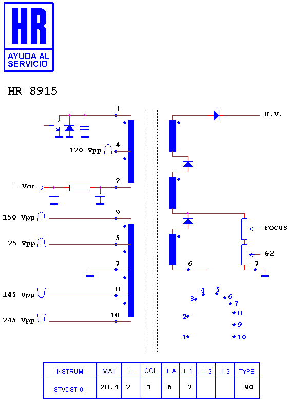 Schematic diagram for HR 8915