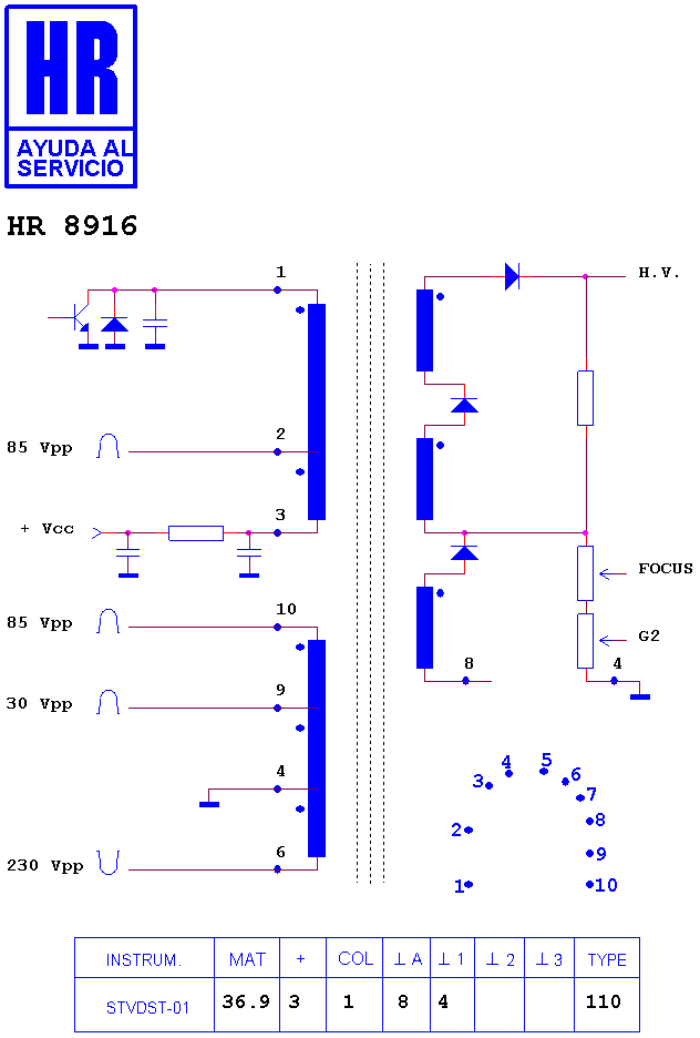 Schematic diagram for HR 8916
